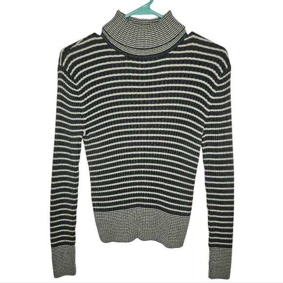 Hasting & Smith 2 Striped Turtlenecks Long Sleeve Sweater Sm Made in Australia - Picture 10 of 11